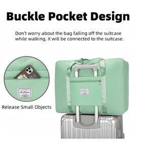 Mint Green Travel Tote Bag